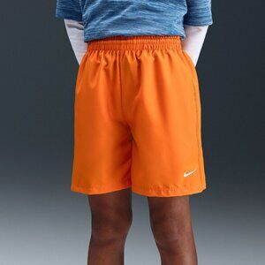 NWT Kids Nike Size L Color Orange Dri Fit Multi Woven Training Running Shorts